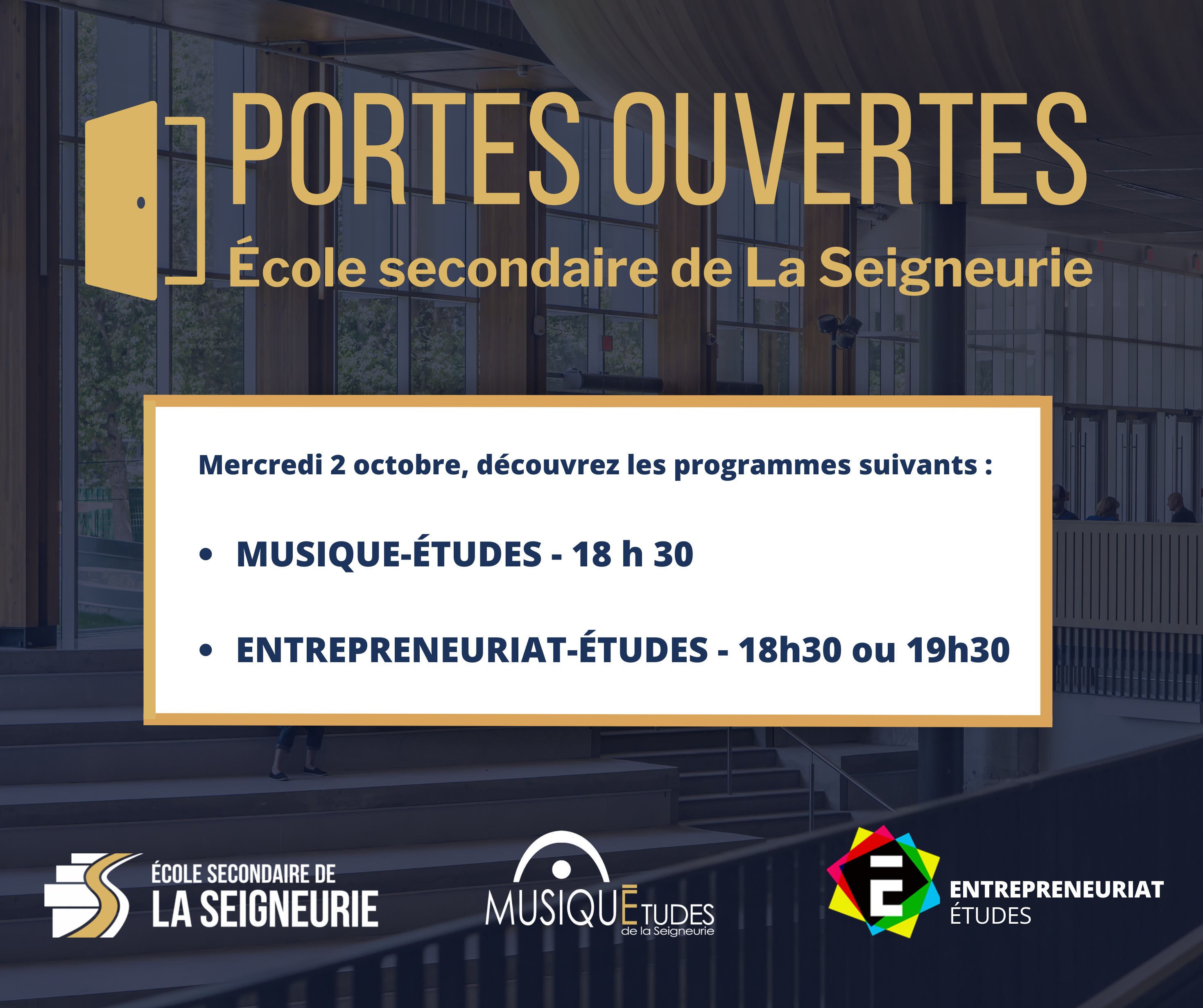 Portes ouvertes à l'école secondaire de La Seigneurie