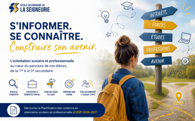 Planification des contenus en orientation scolaire et professionnelle