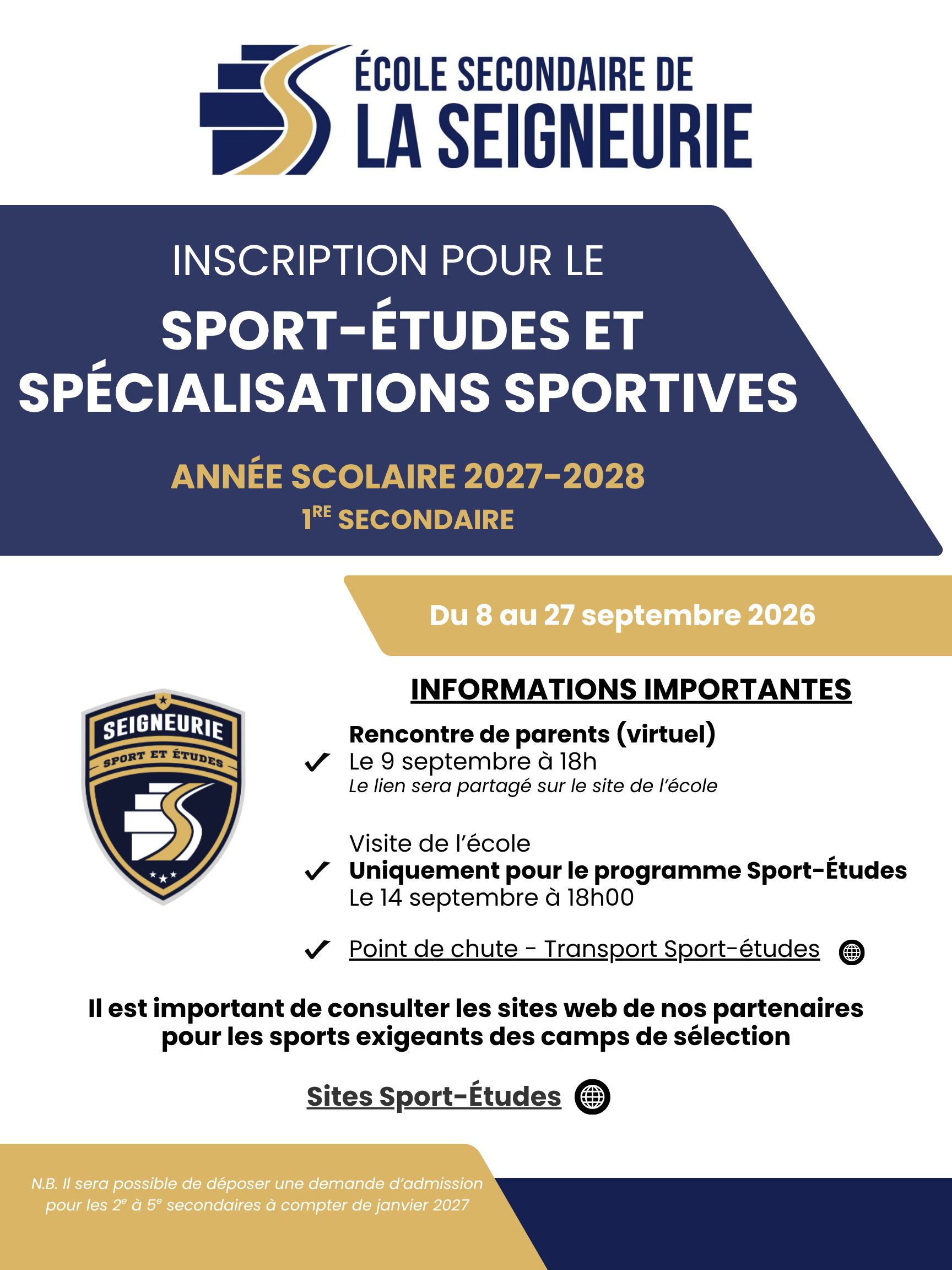Inscription Sport-Etudes 2026